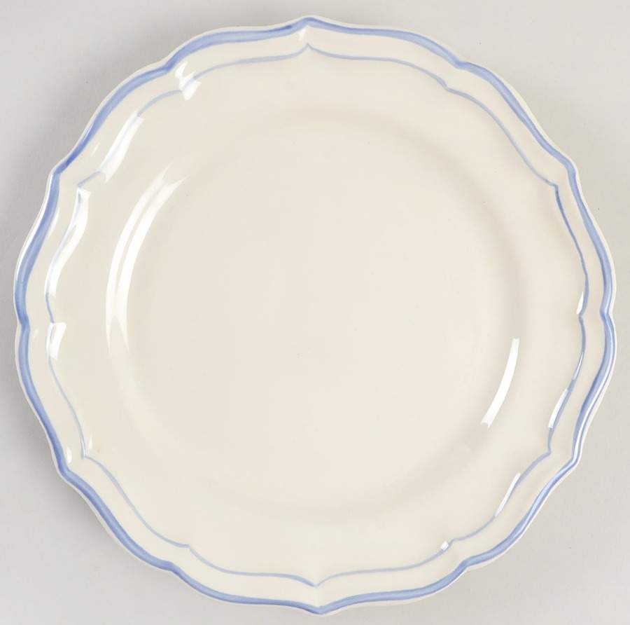 Filets Bleus (Blue) Salad/Dessert Plate by Faiencerie De Gien-1