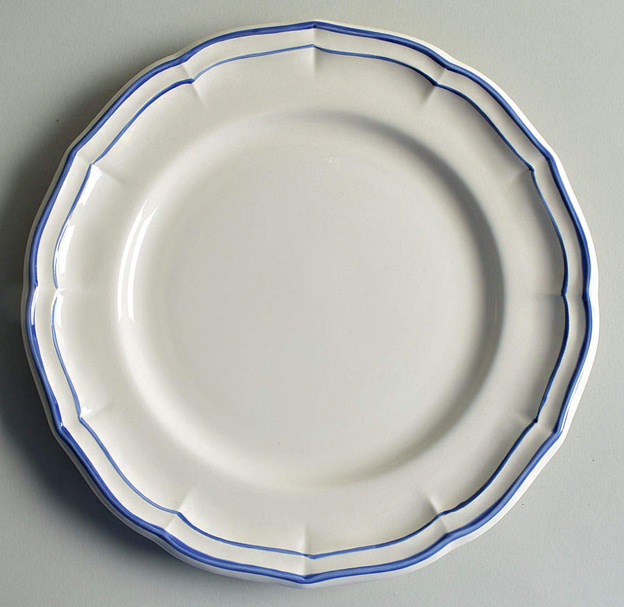Filets Bleus (Blue) Dinner Plate by Faiencerie De Gien-1