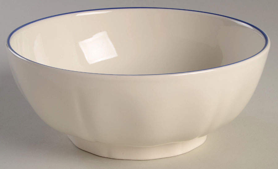 Filets Bleus (Blue) 8" Round Serving Bowl by Faiencerie De Gien-1