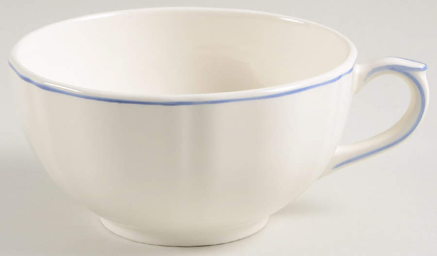 Filets Bleus (Blue) Breakfast Cup by Faiencerie De Gien-1