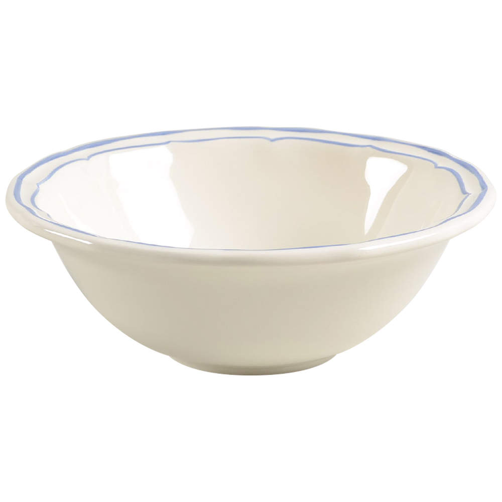 Filets Bleus (Blue) Large Soup/Cereal Bowl by Faiencerie De Gien-1