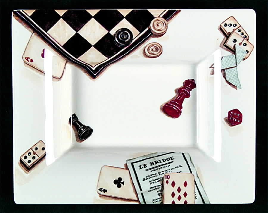 Jeux 6" Ashtray by Faiencerie De Gien-1