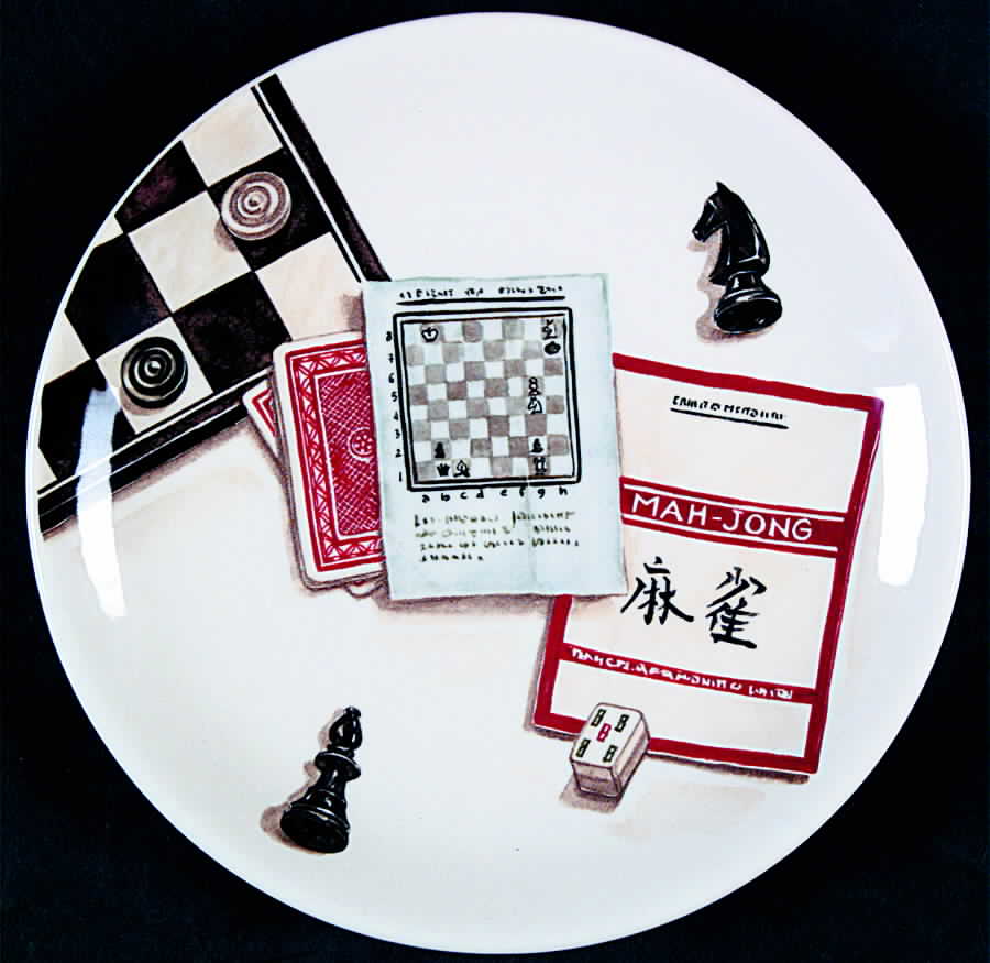 Jeux Canape Plate by Faiencerie De Gien-1