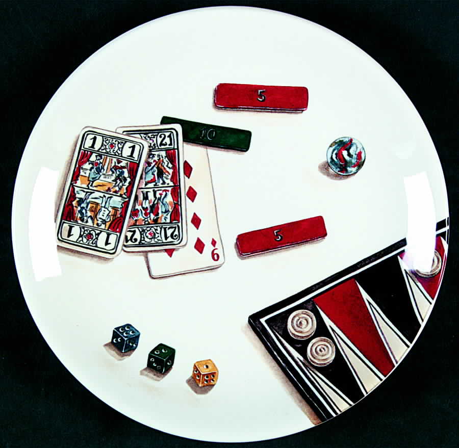 Jeux Canape Plate by Faiencerie De Gien-1
