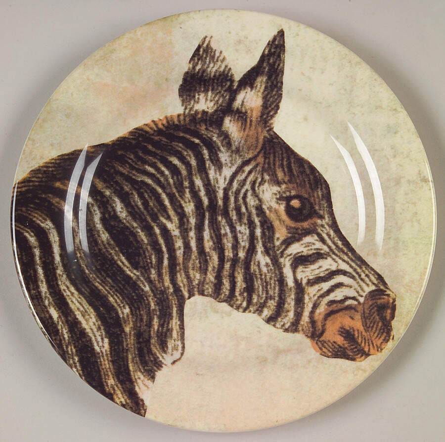 Kenya Canape Plate by Faiencerie De Gien-1