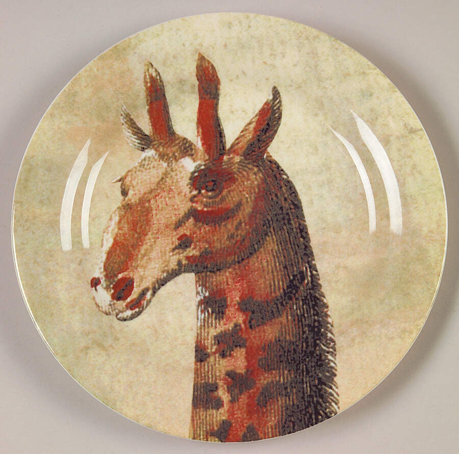 Kenya Canape Plate by Faiencerie De Gien-1