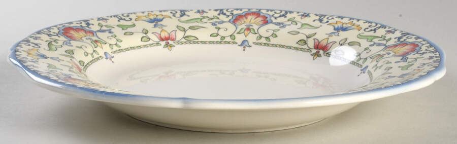 Marie Louise Large Rim Soup Bowl by Faiencerie De Gien-1