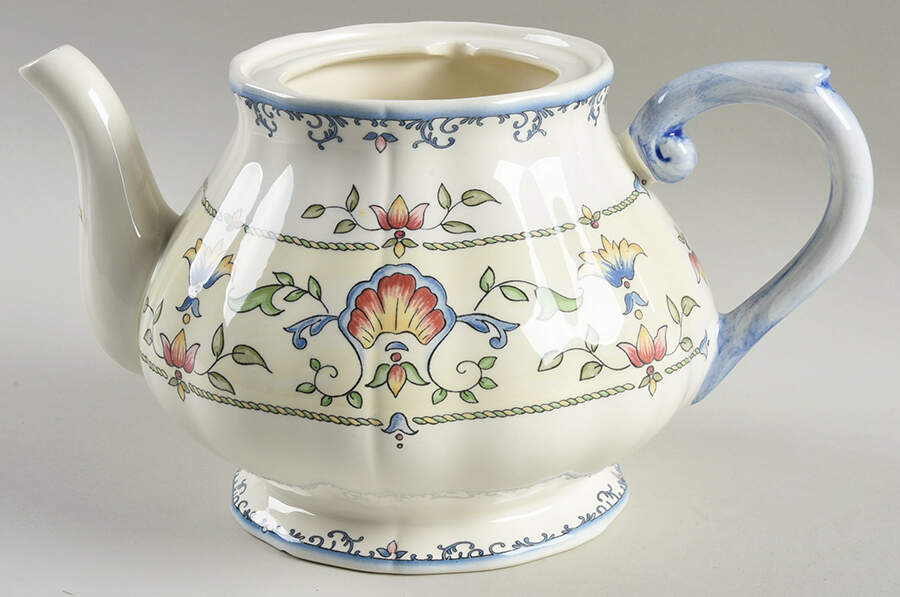 Marie Louise Teapot No Lid by Faiencerie De Gien-1