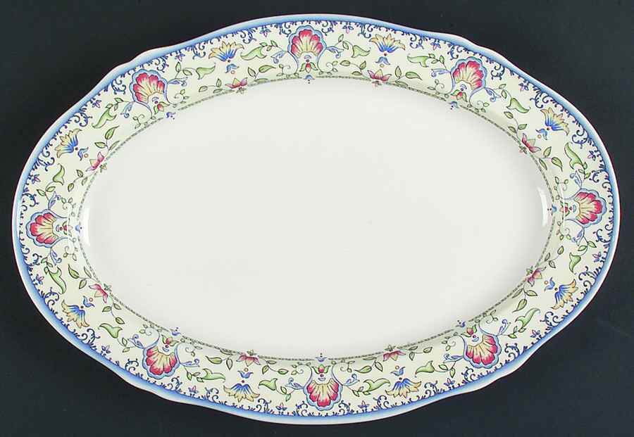 Marie Louise 14" Oval Serving Platter by Faiencerie De Gien-1
