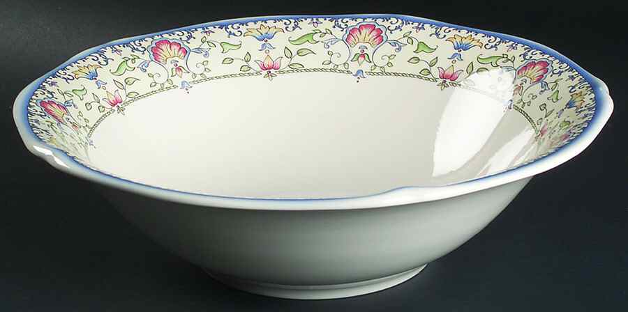 Marie Louise 12" Large Salad Serving Bowl by Faiencerie De Gien-1
