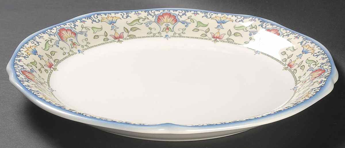 Marie Louise Deep Round Platter by Faiencerie De Gien-1