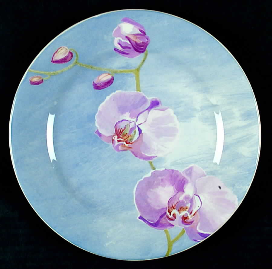 Orchidee Salad/Dessert Plate by Faiencerie De Gien-1