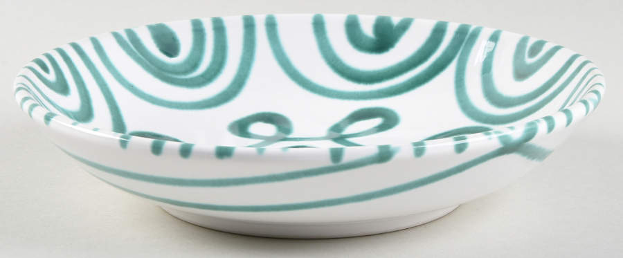 Green Stripe Forest Green (Coupe Shape) Coupe Soup Bowl by Gmundner Austria-1