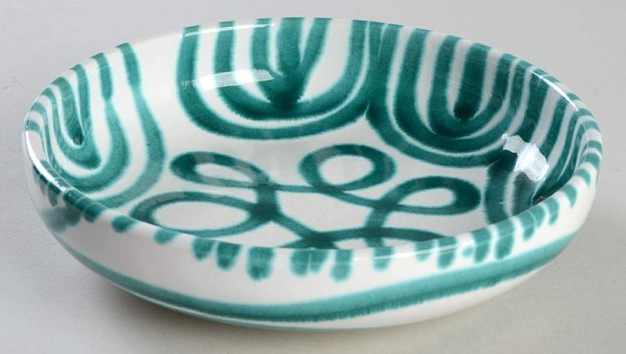 Green Stripe Forest Green (Coupe Shape) Coupe Cereal Bowl by Gmundner Austria-1