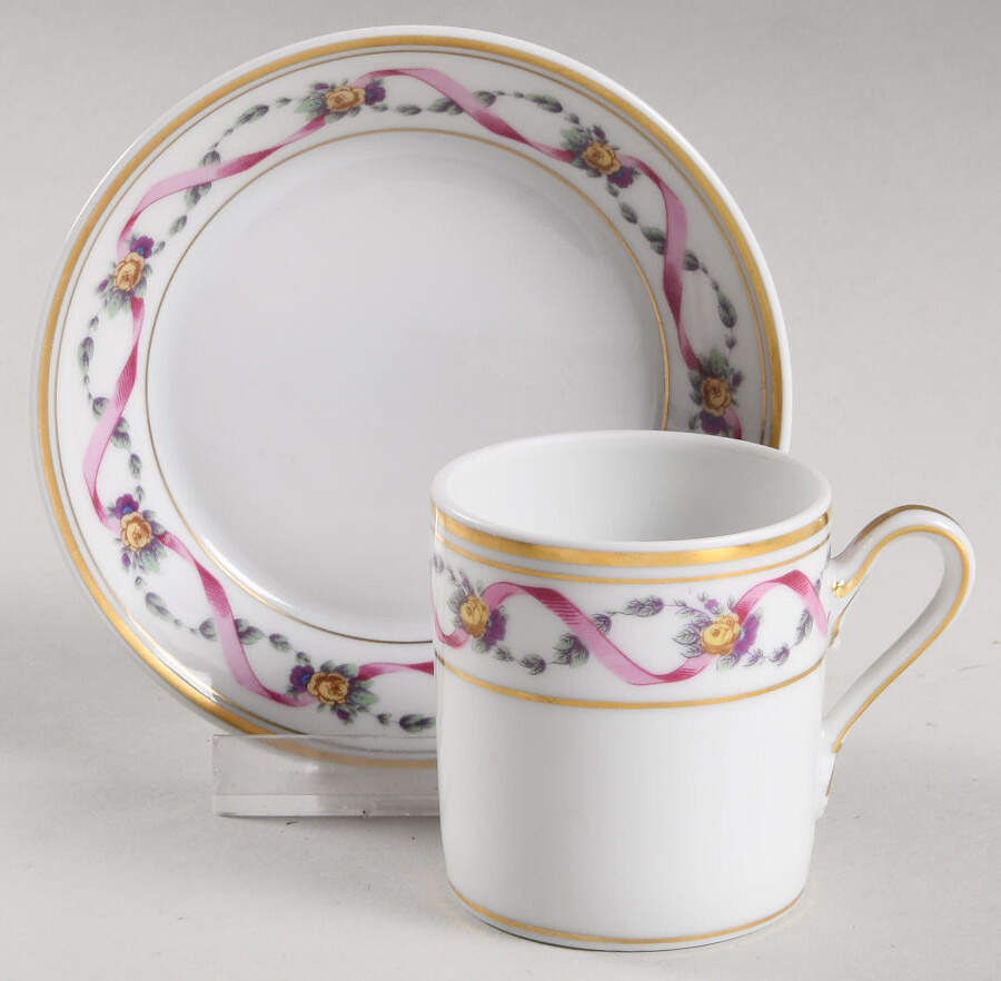 Boboli Flat Demitasse Cup & Saucer Set by Ginori 1735-1