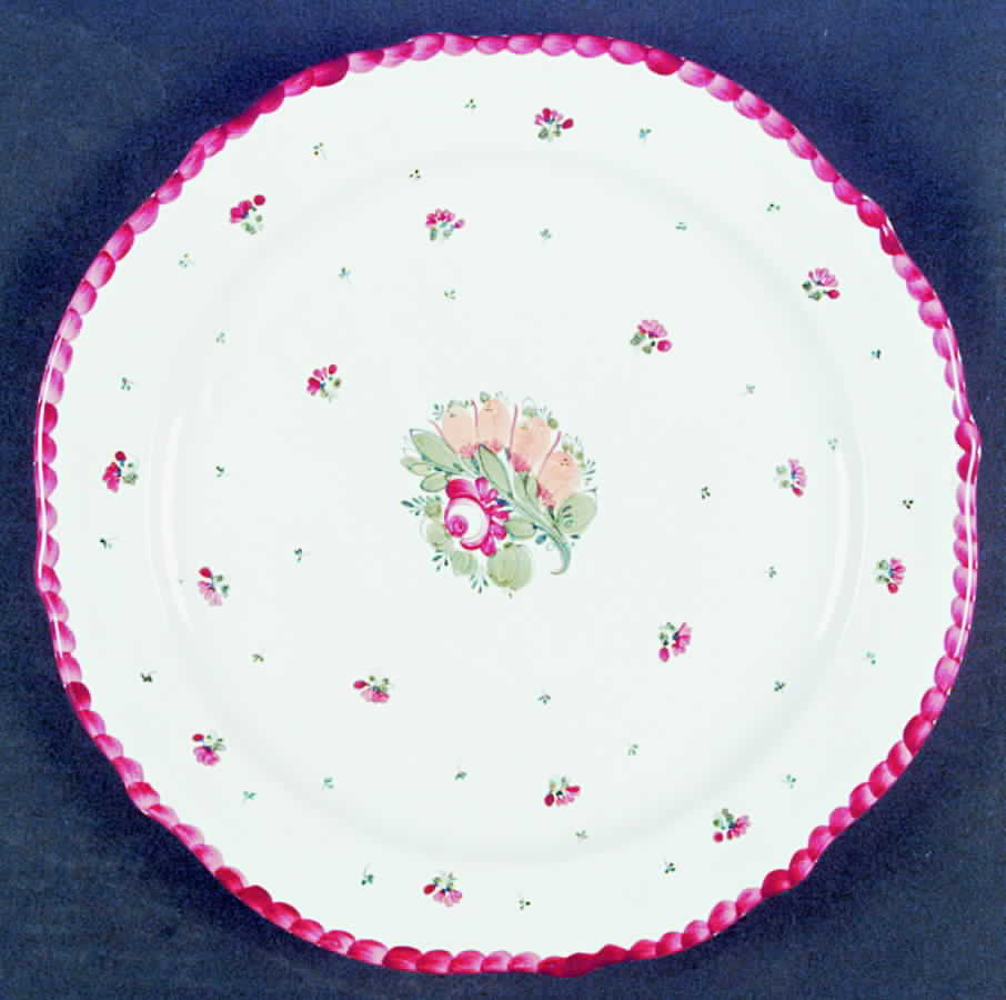 Biedermeier (Rim, Scalloped) 11" Chop Plate (Round Platter) by Gmundner Austria-1