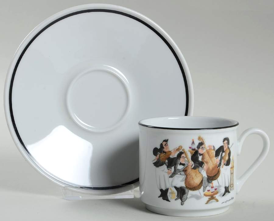 Napa Valley Quartet Flat Cup & Saucer Set by Guy Buffet-1