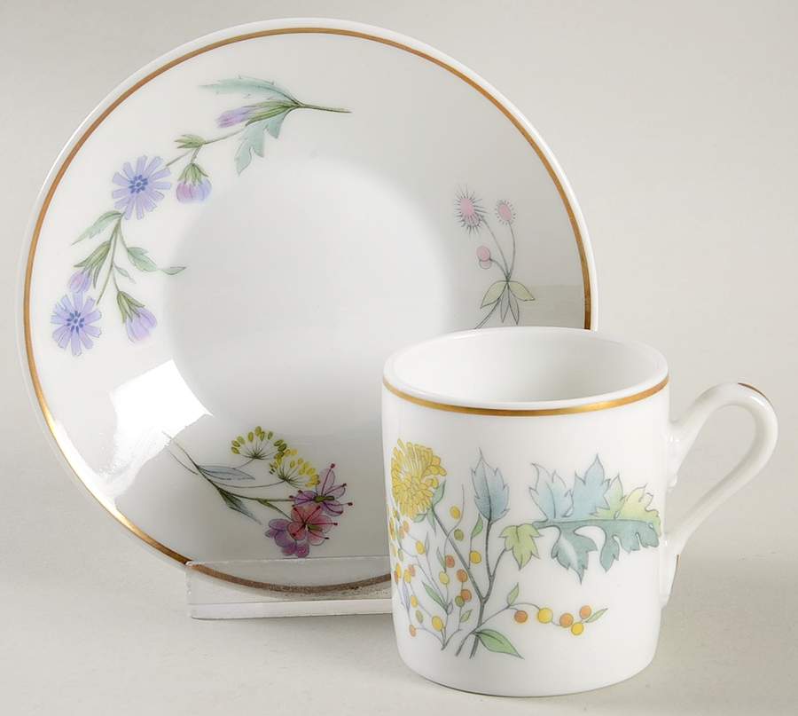 Maveta Flat Demitasse Cup & Saucer Set by Ginori 1735-1