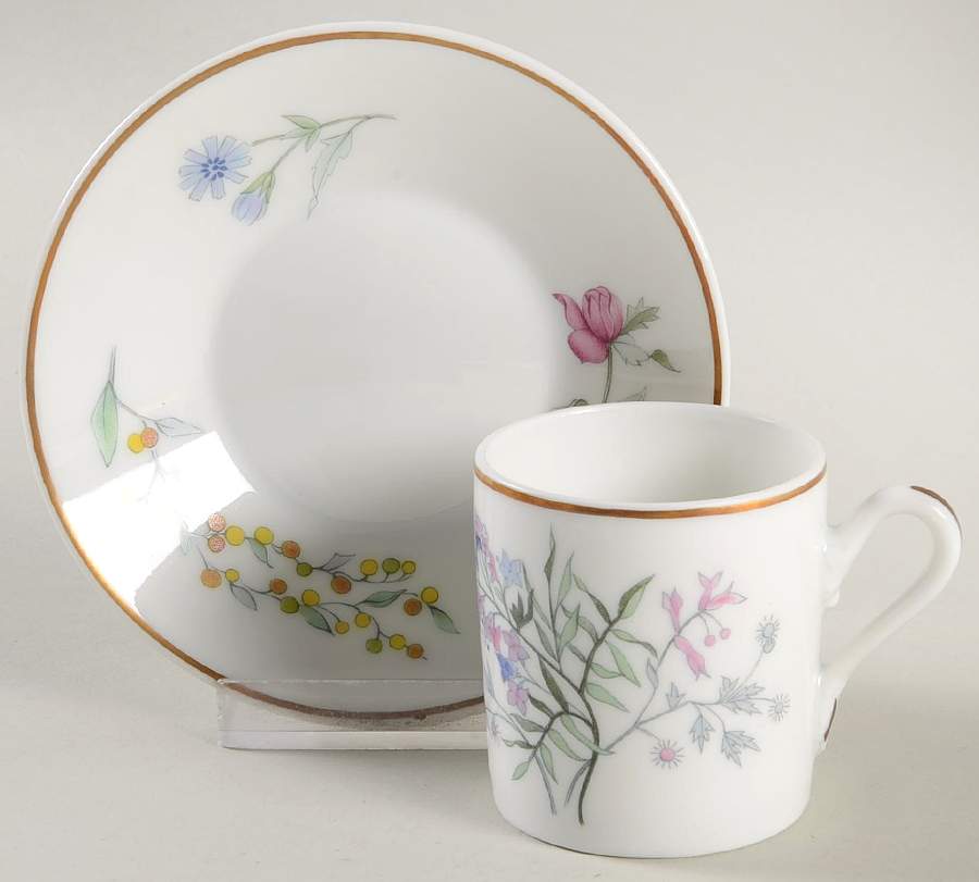 Maveta Flat Demitasse Cup & Saucer Set by Ginori 1735-1