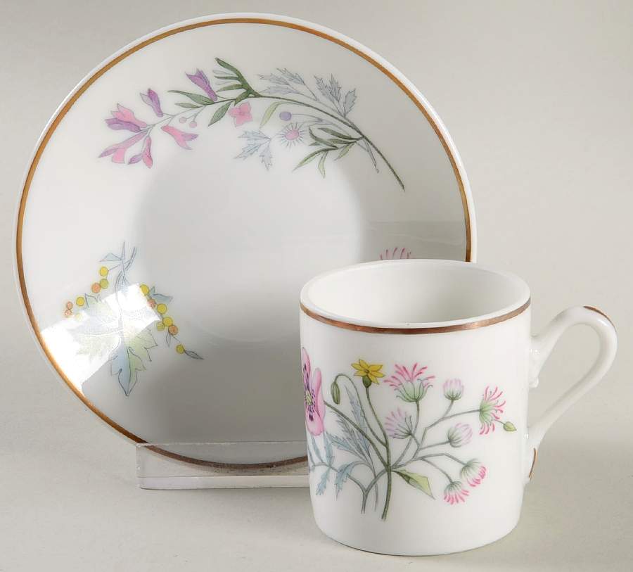 Maveta Flat Demitasse Cup & Saucer Set by Ginori 1735-1