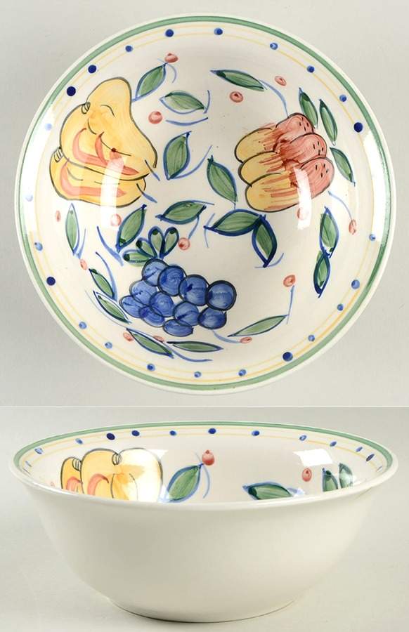 Mediterranean Garden (No Flowers) Soup/Cereal Bowl by Gibson Designs-1