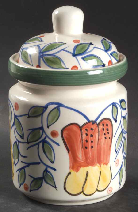 Mediterranean Garden (No Flowers) Large Canister & Lid by Gibson Designs-1