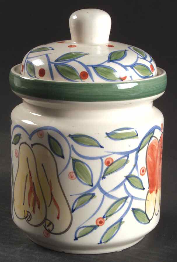 Mediterranean Garden (No Flowers) Extra Large Canister & Lid by Gibson Designs-1