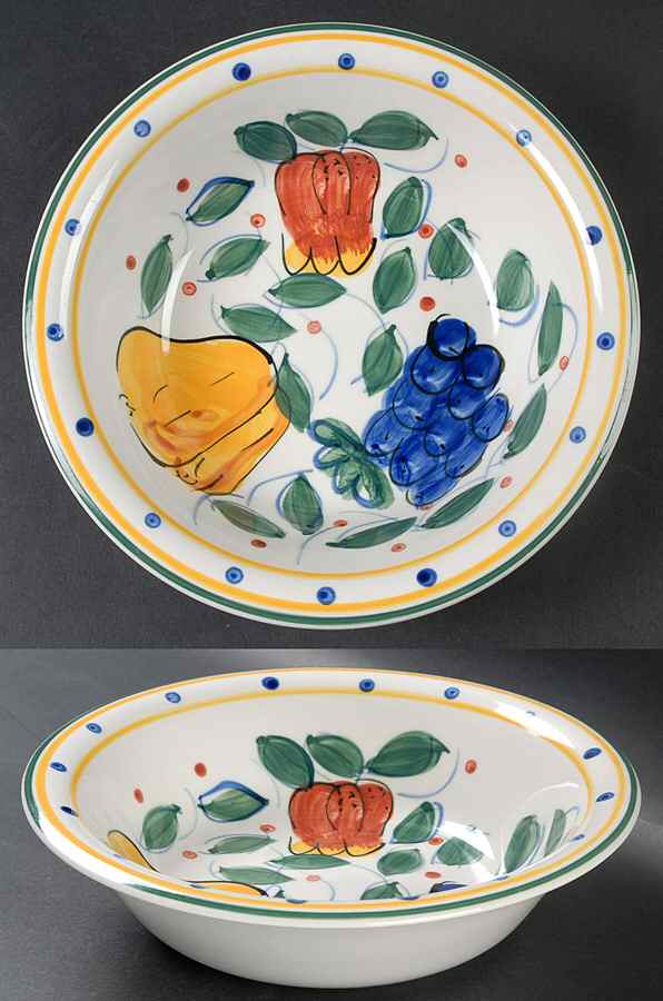 Mediterranean Garden (No Flowers) Soup/Cereal Bowl by Gibson Designs-1