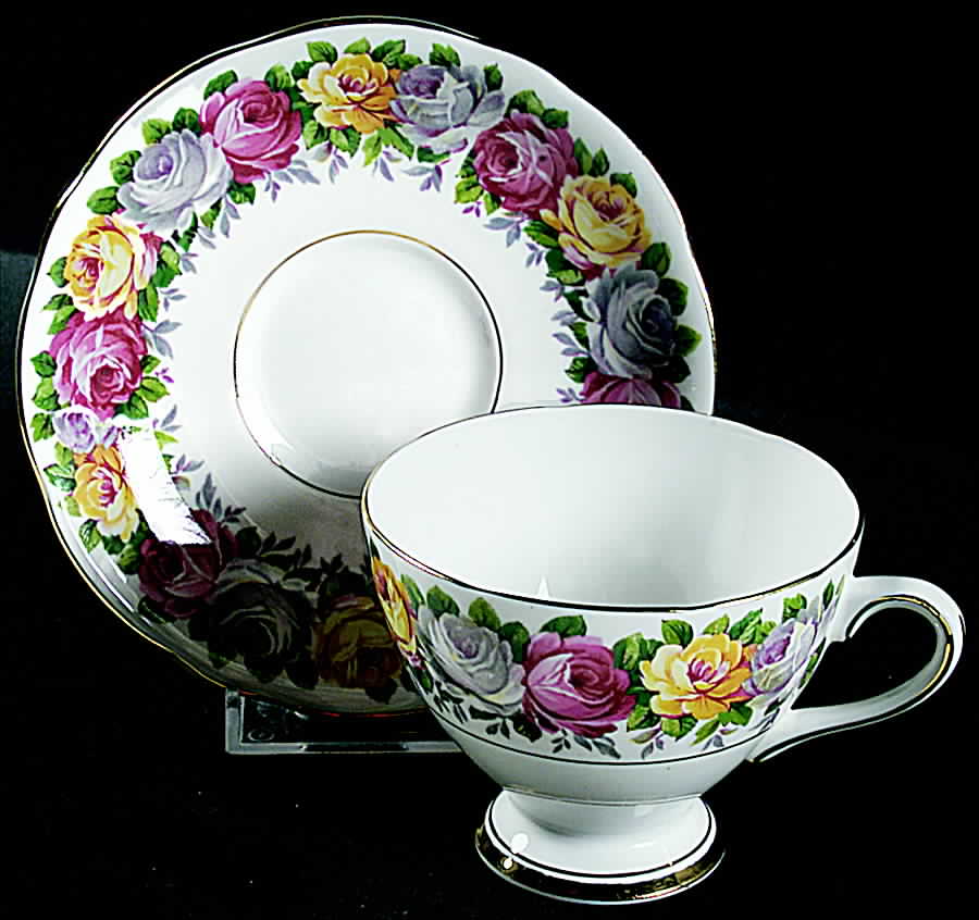 Rosemary Footed Cup & Saucer Set by Gladstone-1