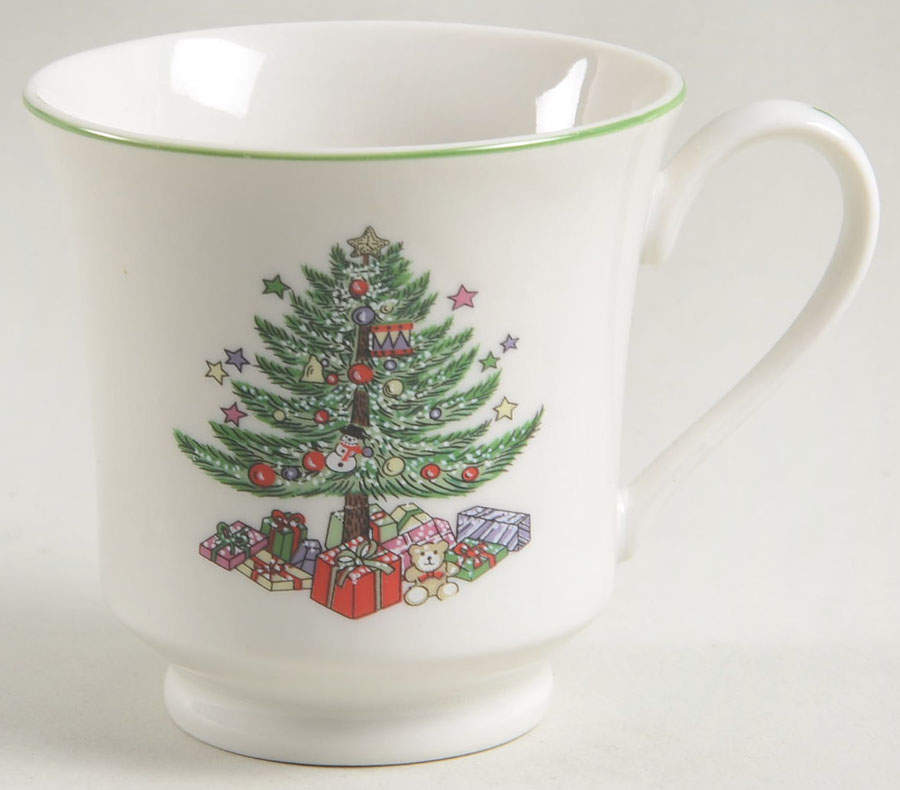 Christmas Memories Cream (Yellow Bear) Footed Cup by Gibson Designs-1