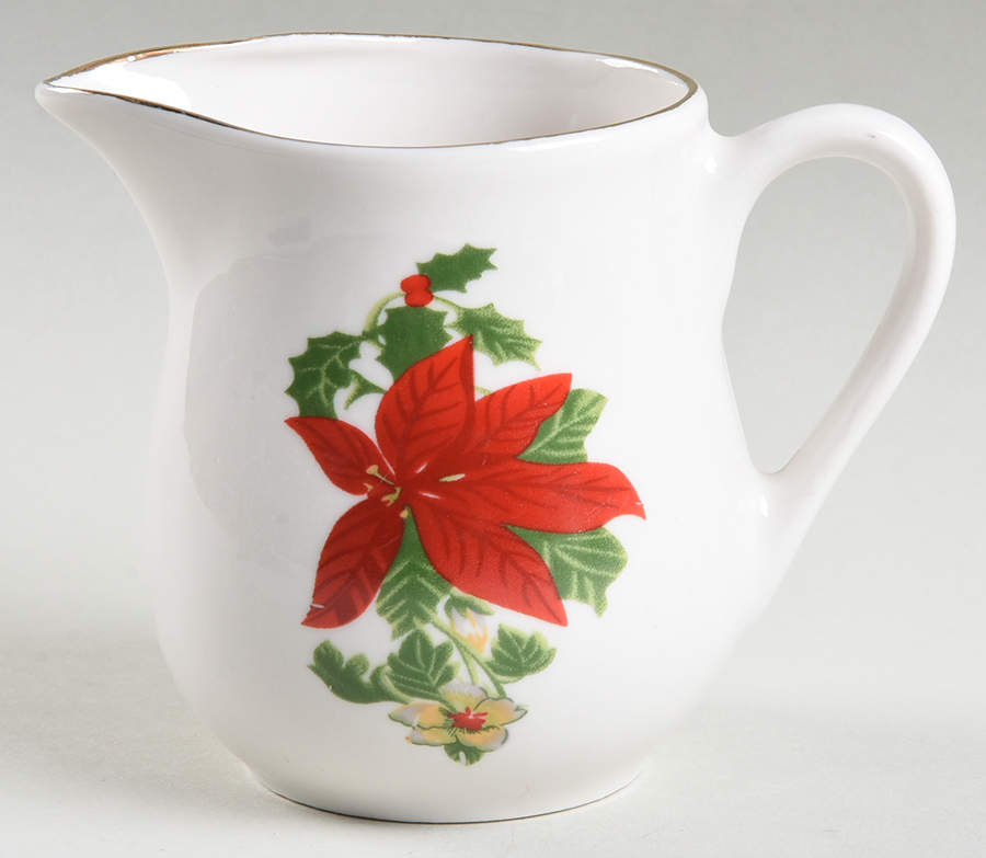 Poinsettia Holiday Creamer by Gibson Designs-1
