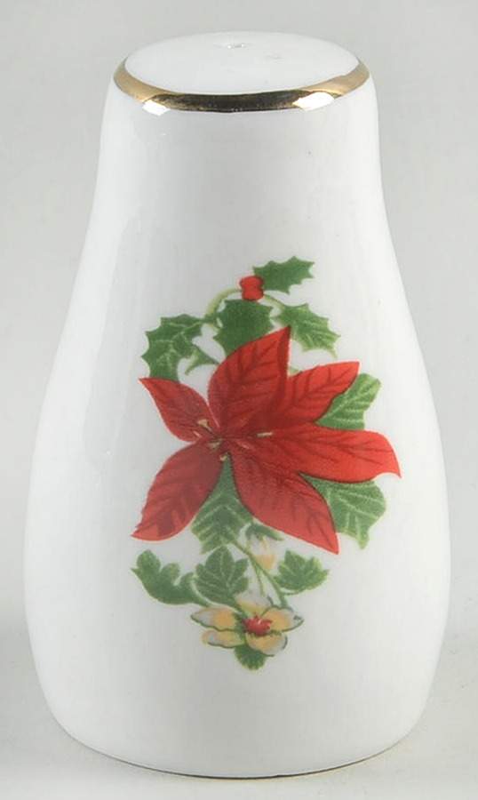 Poinsettia Holiday Salt Shaker by Gibson Designs-1