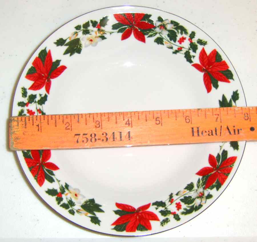 Poinsettia Holiday Salad Plate by Gibson Designs-1