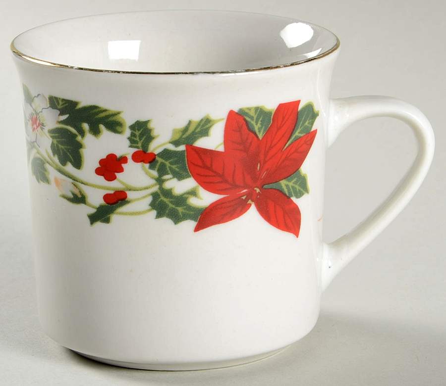 Poinsettia Holiday Flat Cup by Gibson Designs-1