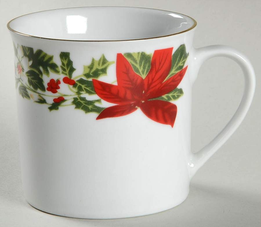 Poinsettia Holiday Flat Cup by Gibson Designs-1