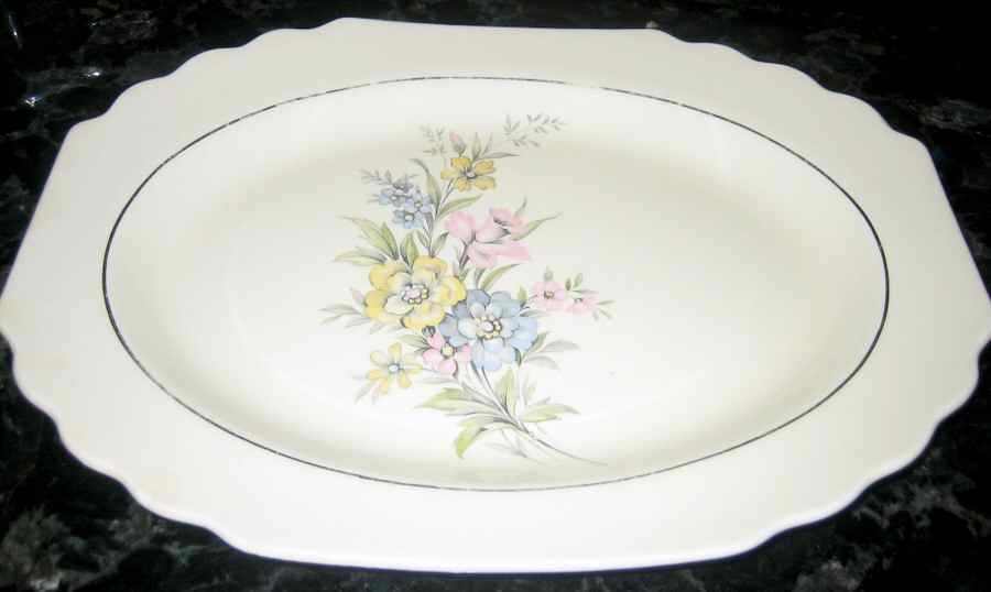 GEO297 13" Oval Serving Platter by WS George-1