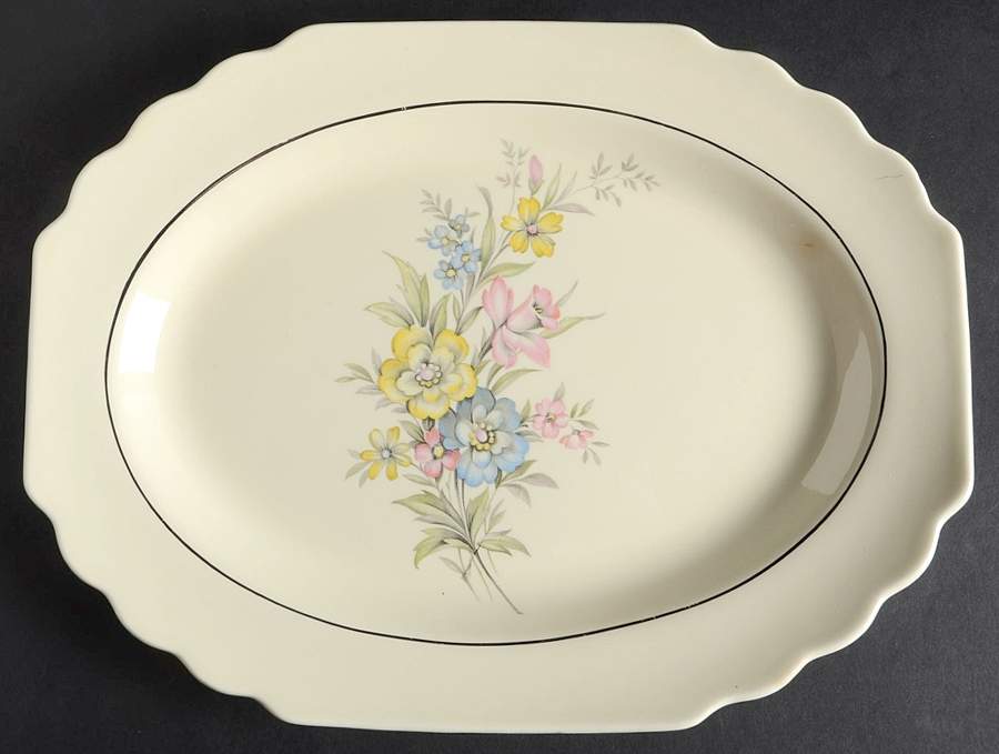GEO297 11" Oval Serving Platter by WS George-1