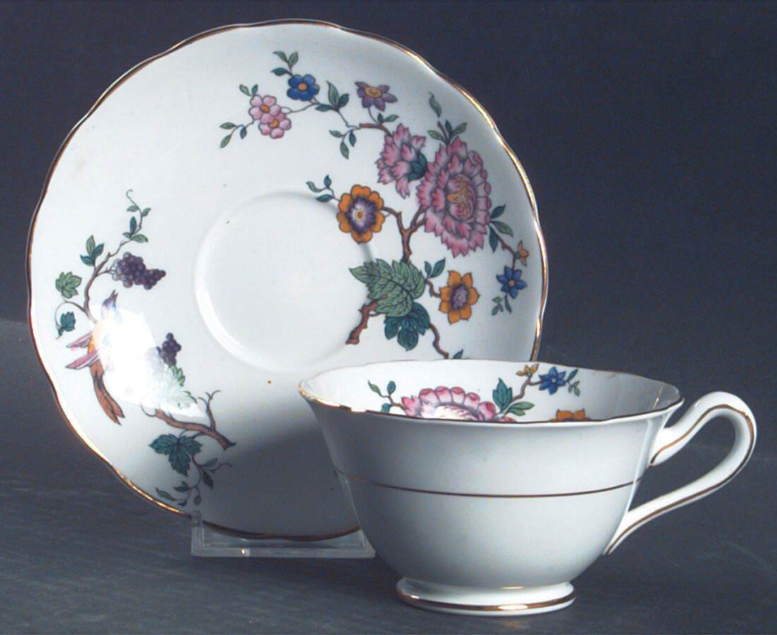 Berries Footed Cup & Saucer Set by Grosvenor-1