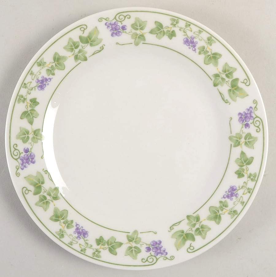 English Ivy (Cream Background) Salad Plate by Gibson Designs-1