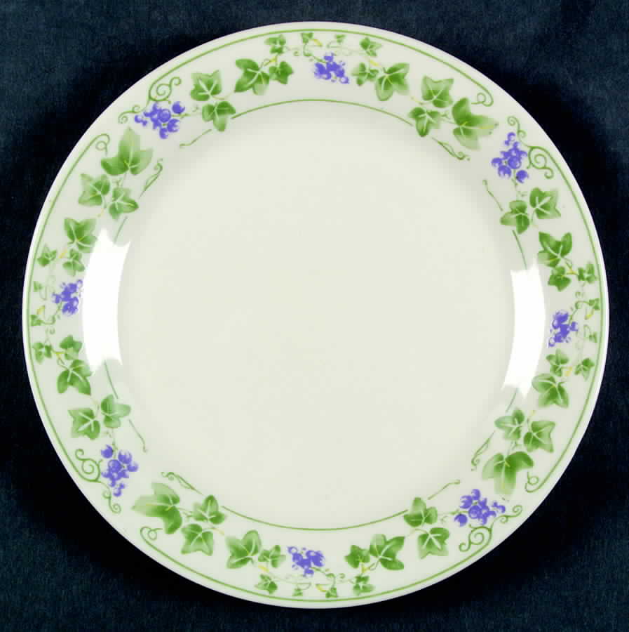 English Ivy (Cream Background) Dinner Plate by Gibson Designs-1