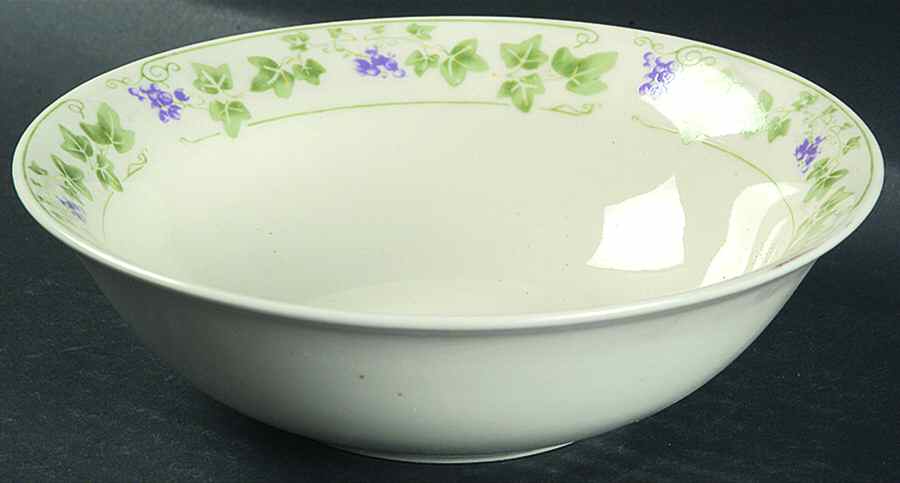 English Ivy (Cream Background) Soup/Cereal Bowl by Gibson Designs-1