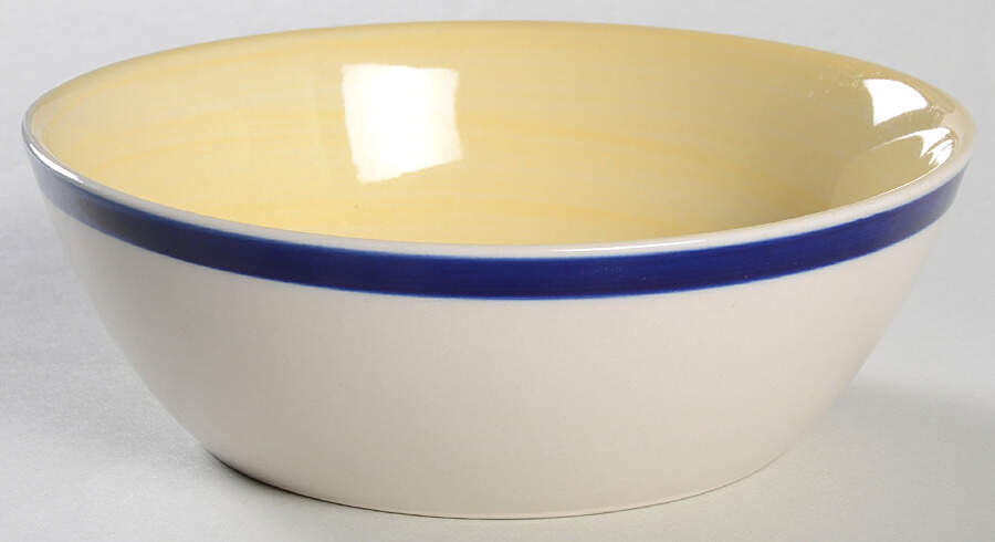 Tavernware Yellow (Rim) Fruit/Dessert (Sauce) Bowl by Gibson Designs-1