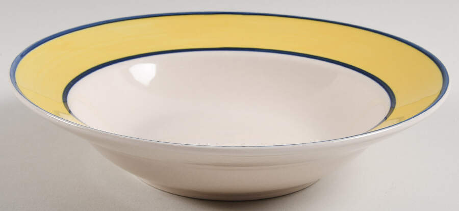 Tavernware Yellow (Rim) Rim Soup Bowl by Gibson Designs-1