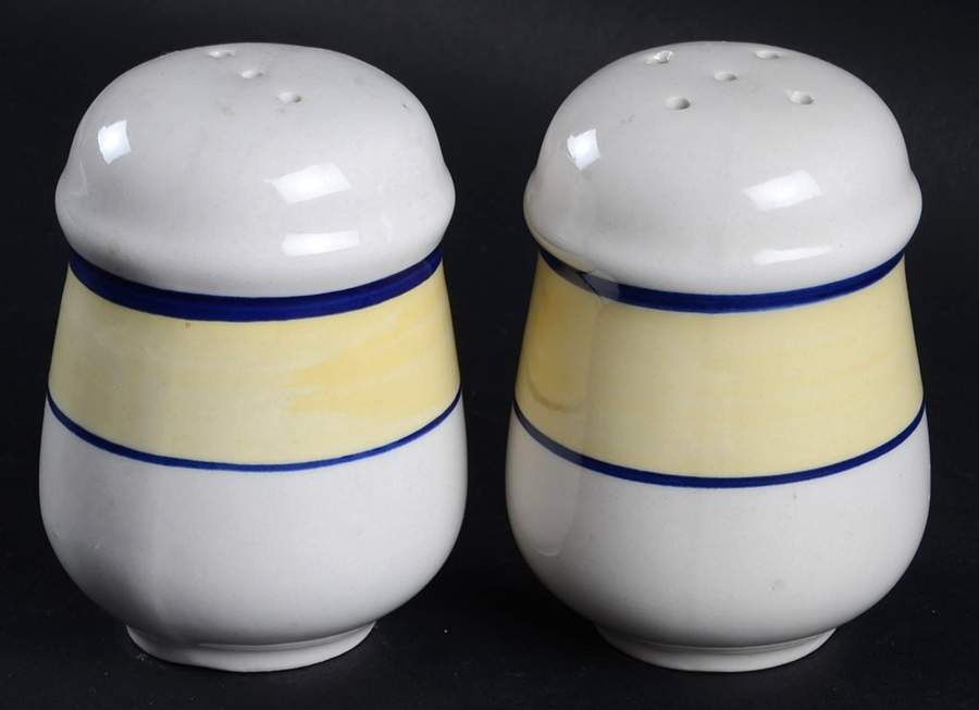 Tavernware Yellow (Rim) Salt & Pepper Set by Gibson Designs-1