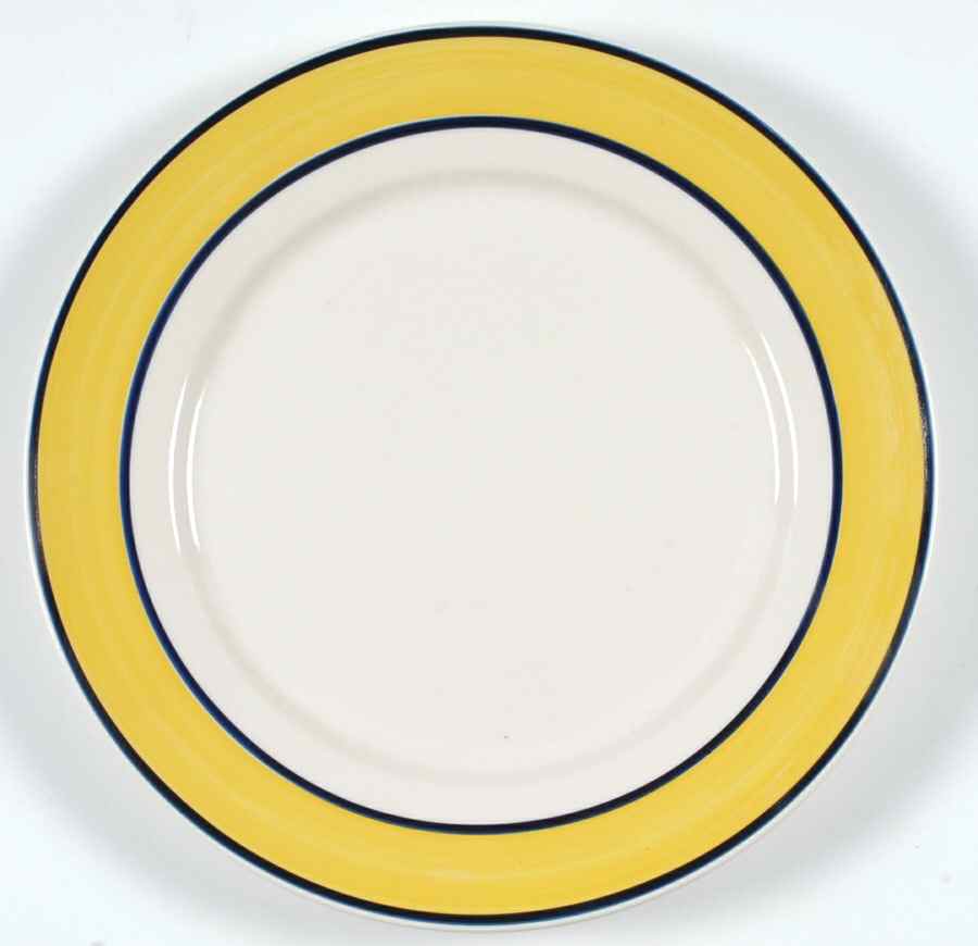 Tavernware Yellow (Rim) Dinner Plate by Gibson Designs-1
