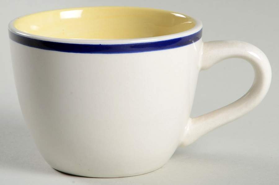 Tavernware Yellow (Rim) Flat Cup by Gibson Designs-1
