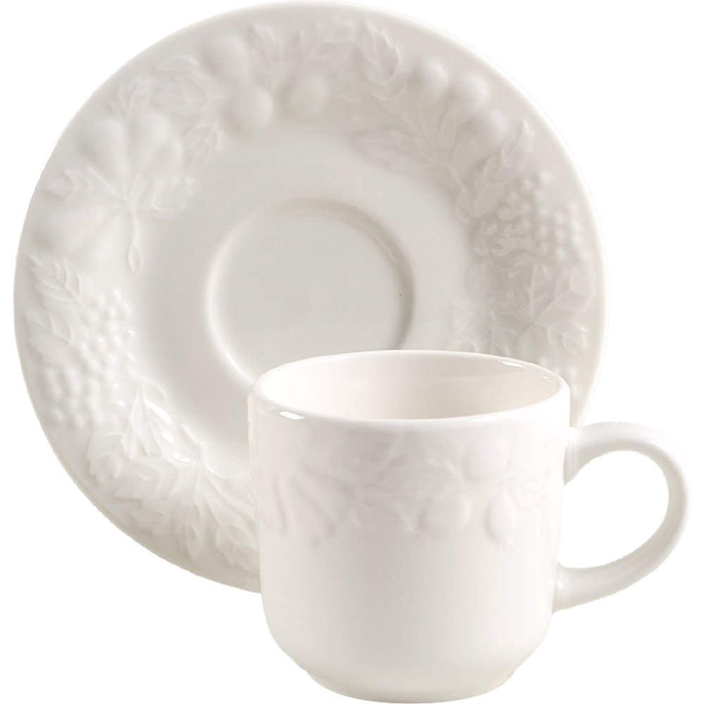 Fruit Flat Cup & Saucer Set by Gibson Designs-1