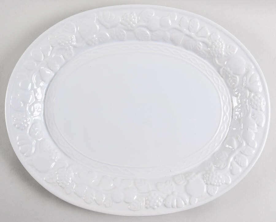 Fruit 16" Oval Serving Platter by Gibson Designs-1