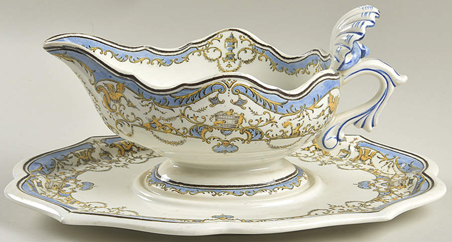Dionysos Open Sauce Boat by Faiencerie De Gien-1