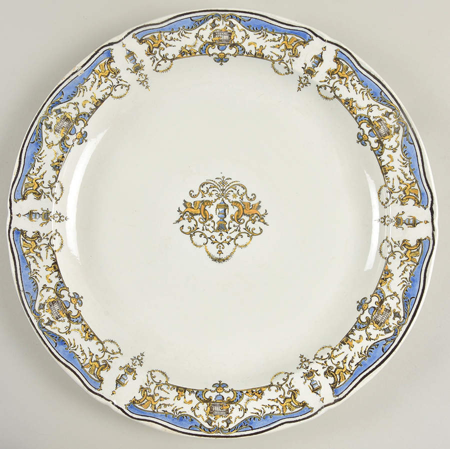 Dionysos 13" Deep Round Platter by Faiencerie De Gien-1